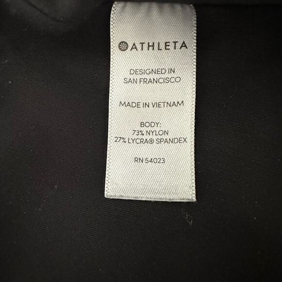 Athleta Stellar Crop Tight Womens Size M in Black Zipper Pockets Travel - Picture 9 of 10
